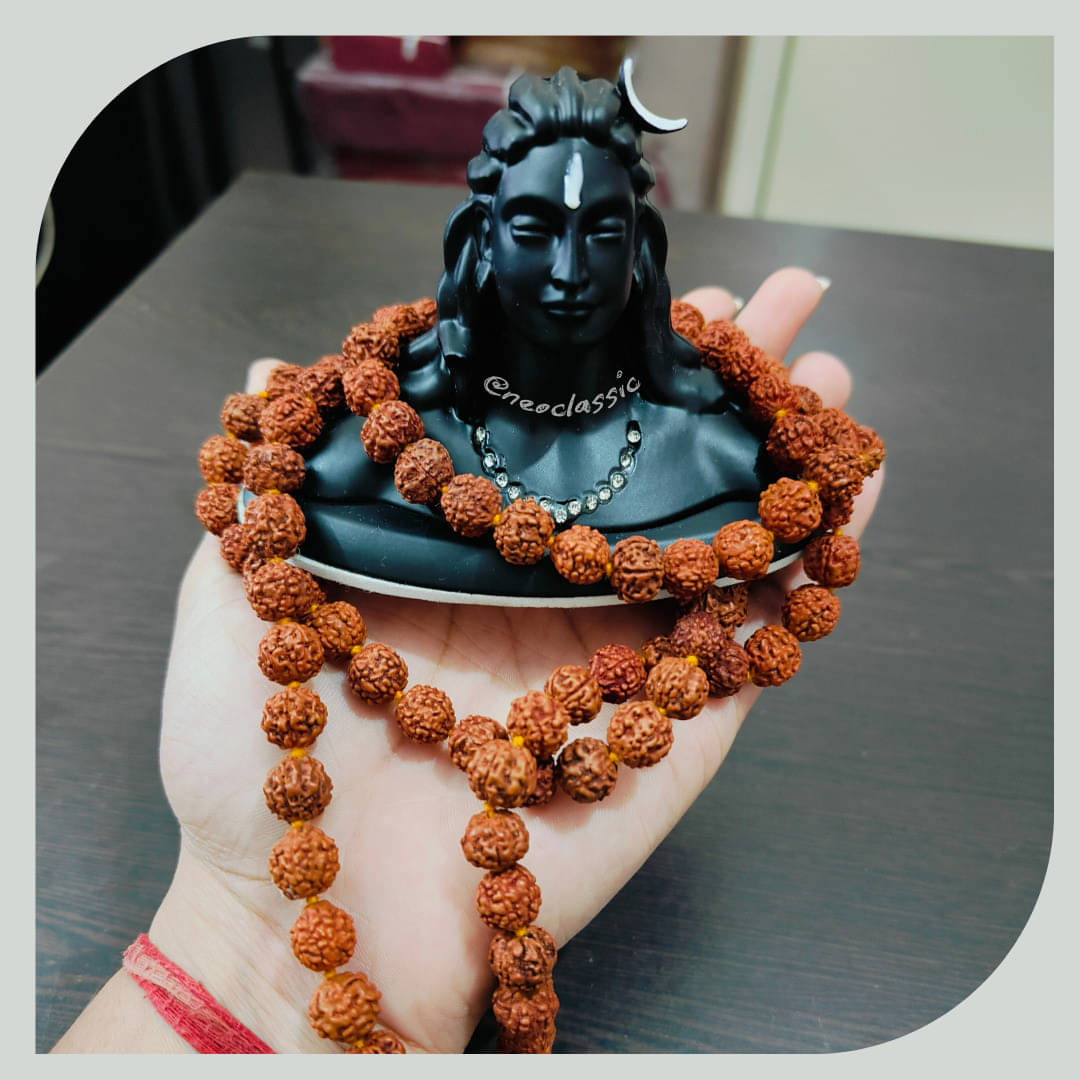 Neo Classic Adiyogi Shiva Idol With 108 Beads Original 8mm Rudraksha Mala Decorative Showpiece - 7.5 cm (Aluminium, Black) Neo Classic Adiyogi Shiva Idol With 108 Beads Original 8mm Rudraksha Mala Decorative Showpiece - 7.5 cm (Aluminium, Black)