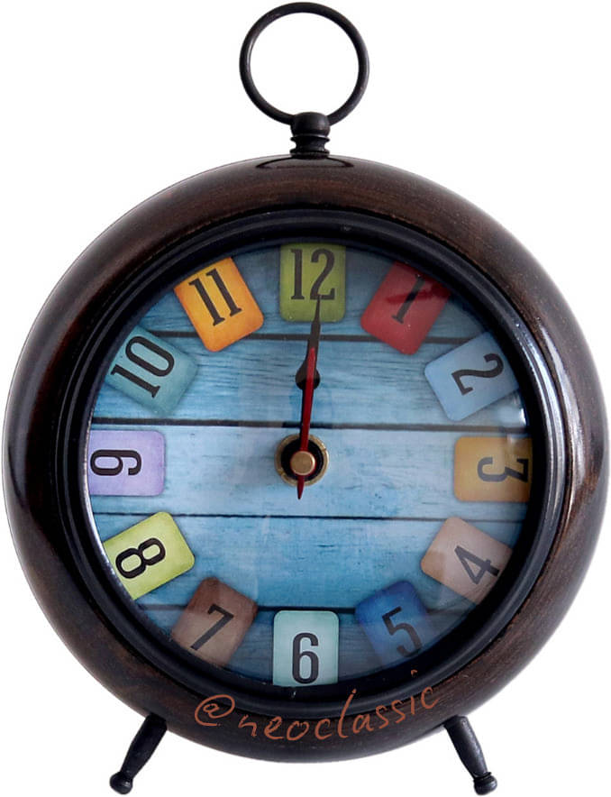     			Neo Classic Analog Wooden Table Clock - Pack of 1
