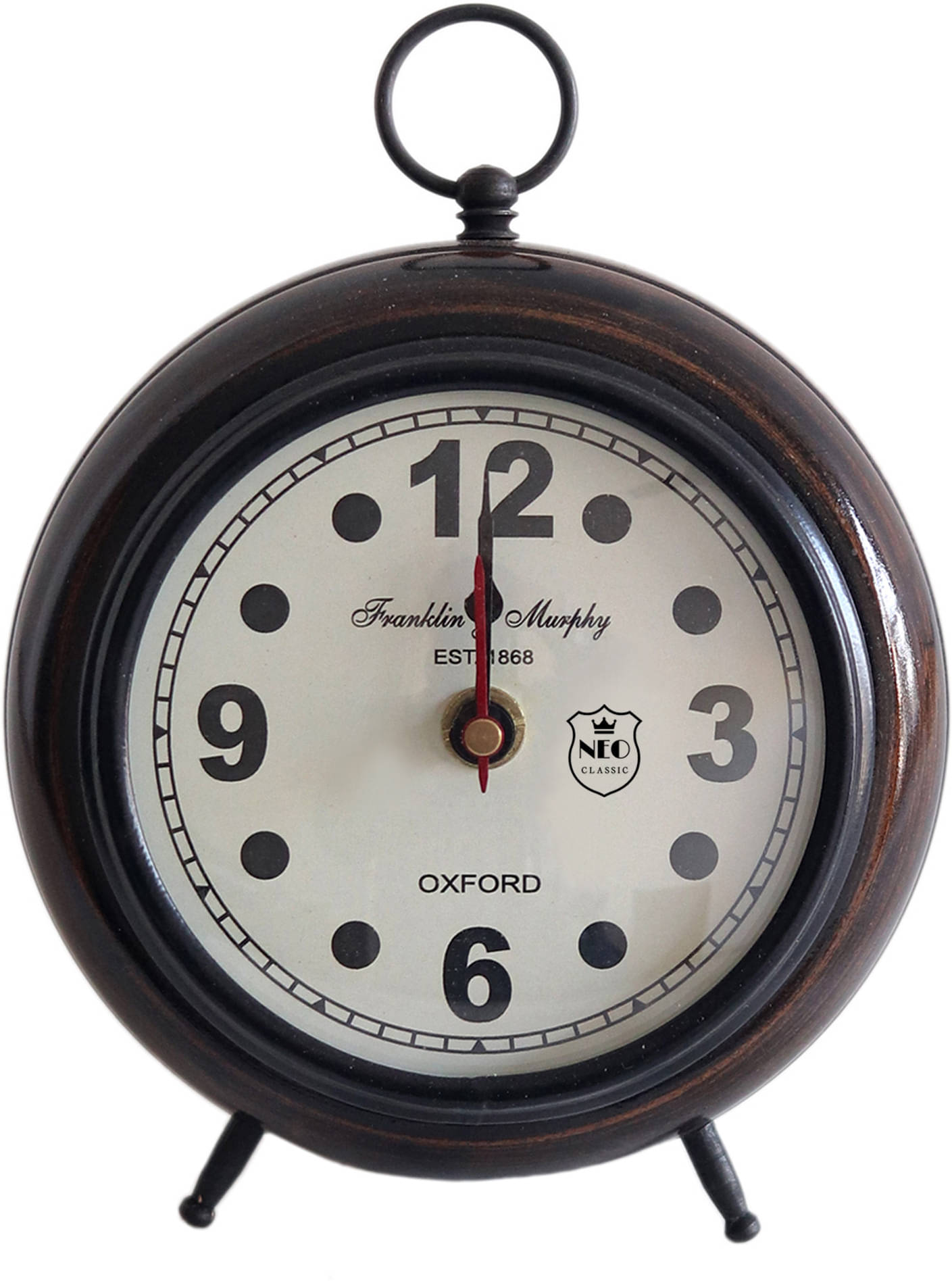     			Neo Classic Analog Wooden Table Clock - Pack of 1