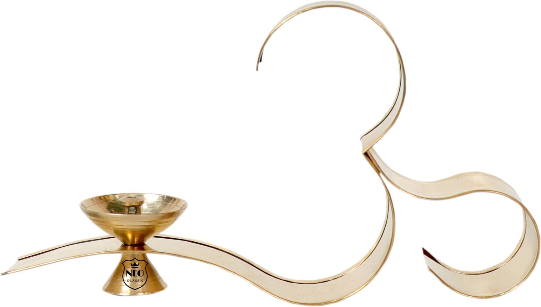 Neo Classic Brass Om Diya Deepak Deep Oil Lamp for Pooja Brass Diya Decorative Showpiece - 10 cm (Brass, Gold) Neo Classic Brass Om Diya Deepak Deep Oil Lamp for Pooja Brass Diya Decorative Showpiece - 10 cm (Brass, Gold)