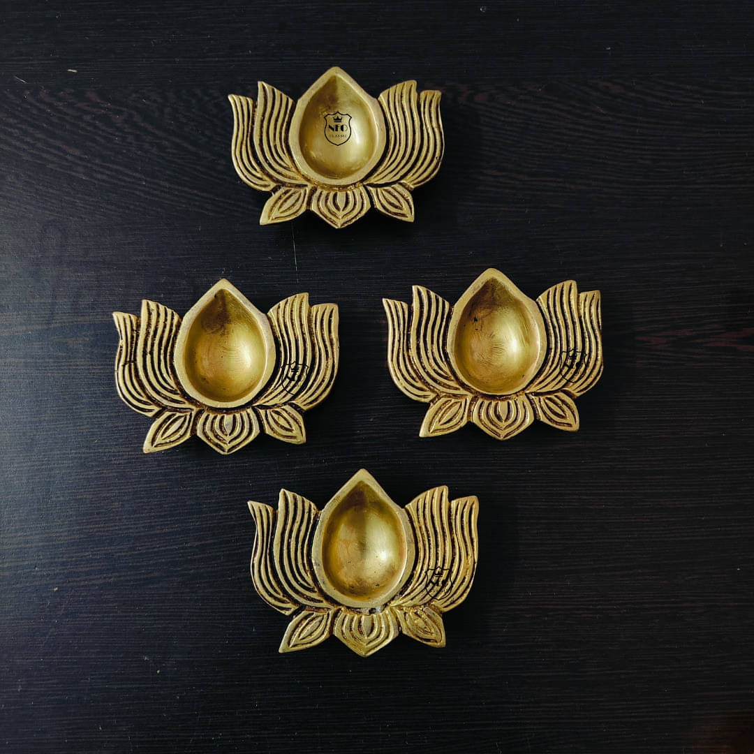     			Neo Classic Brass Table Diya - Pack of 4