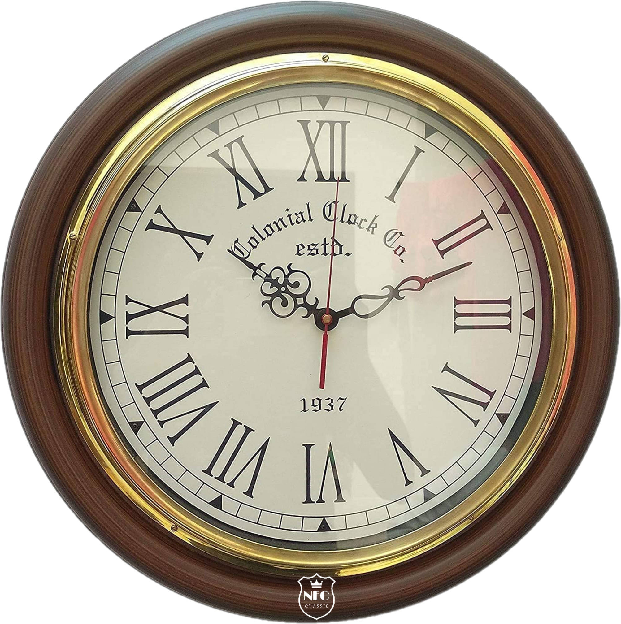     			Neo Classic Circular Analog Wall Clock