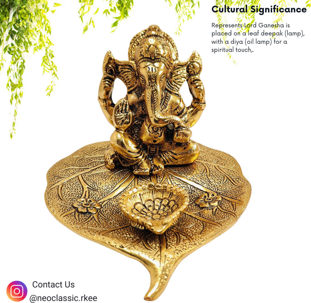 Neo Classic Decorative Showpiece - 10 cm (Aluminium, Gold) Neo Classic Decorative Showpiece - 10 cm (Aluminium, Gold)