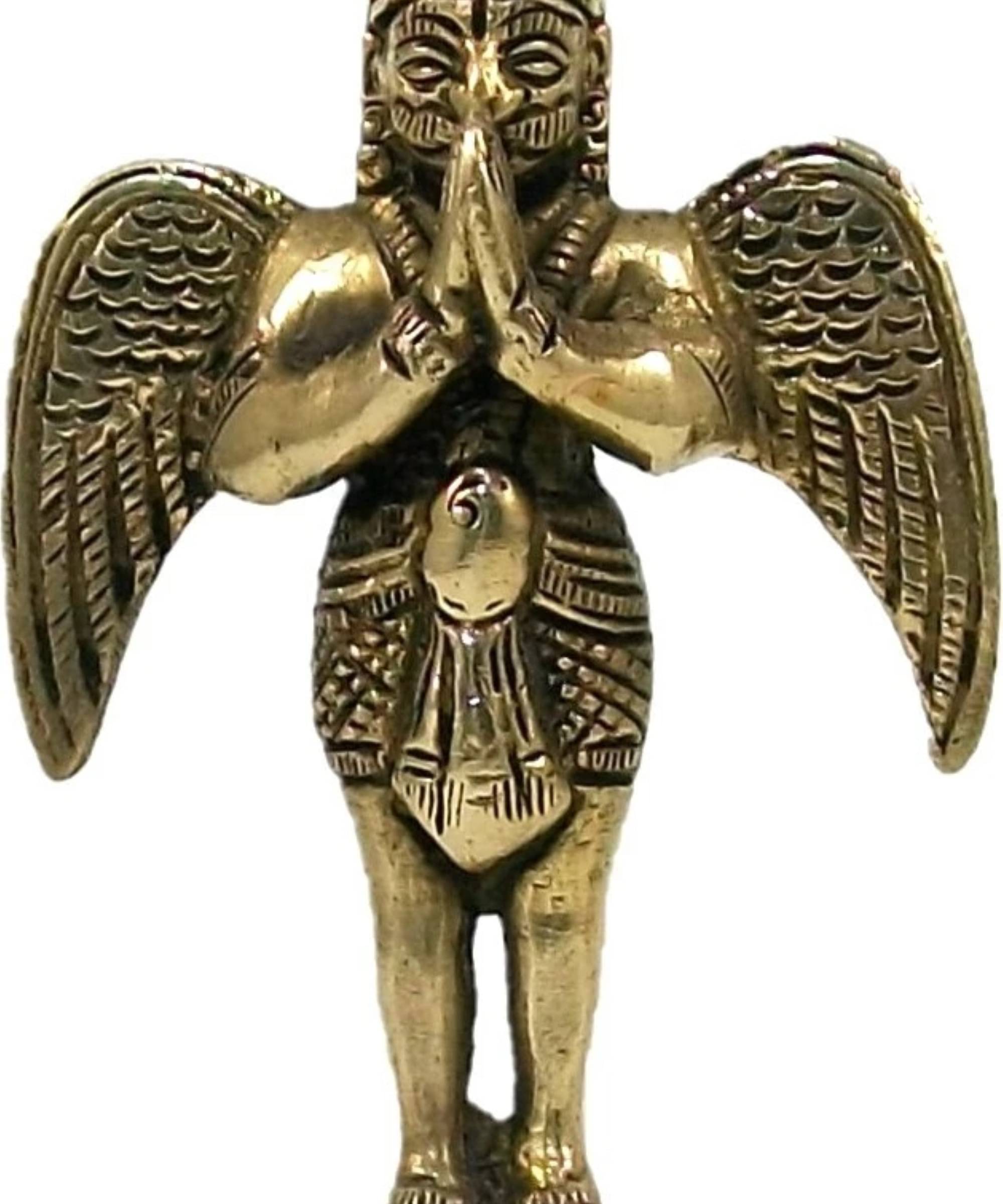 Neo Classic Garuda Murti | Brass Statue | Holy Bird Figurine | Lord Vishnu | 3.5" inch Decorative Showpiece  -  8.5 cm (Brass, Gold)     			Neo Classic Garuda Murti | Brass Statue | Holy Bird Figurine | Lord Vishnu | 3.5" inch Decorative Showpiece  -  8.5 cm (Brass, Gold)