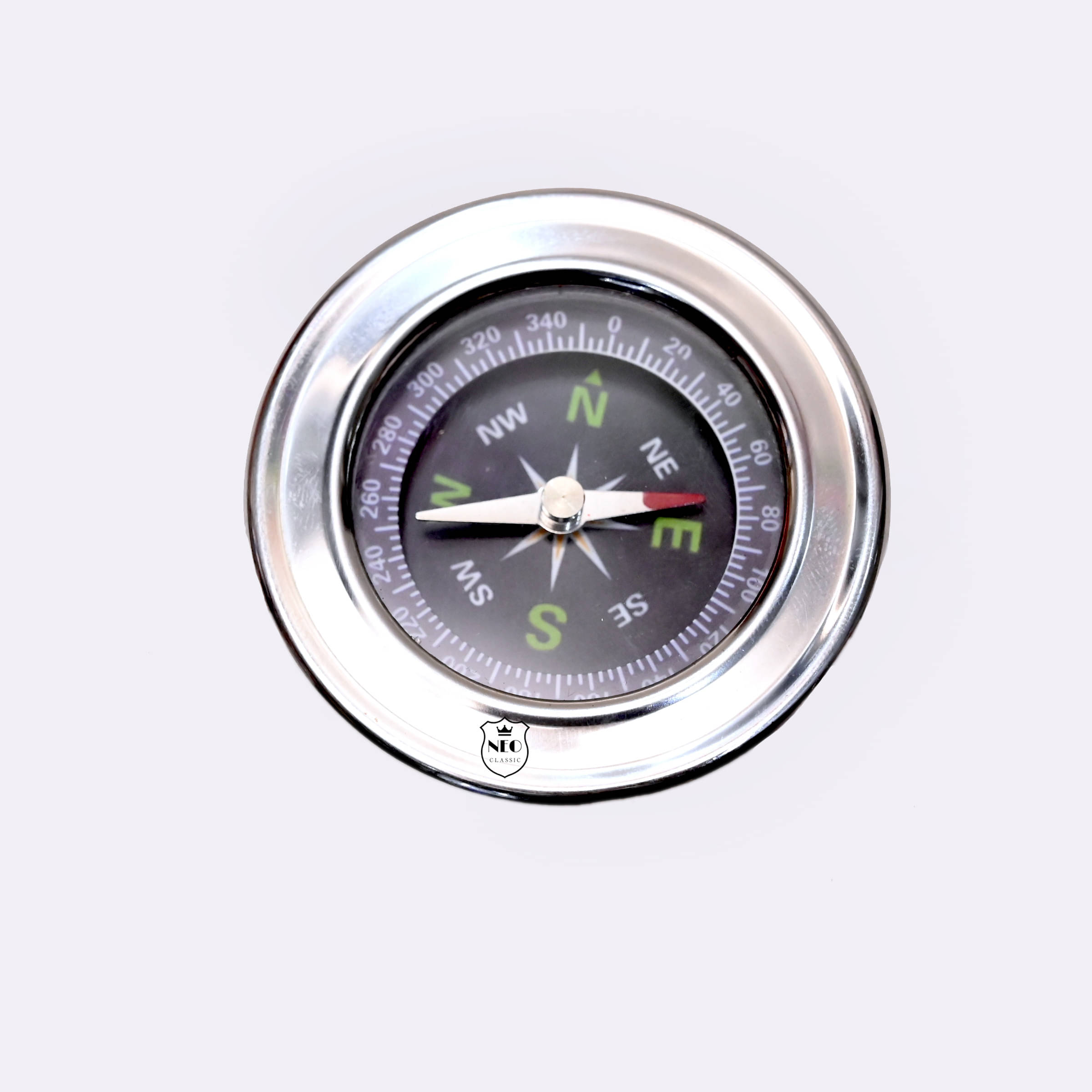 Neo Classic Stainless Steel (SS) Directional Magnetic Compass I Pocket Compass Compass (Silver)     			Neo Classic Stainless Steel (SS) Directional Magnetic Compass I Pocket Compass Compass (Silver)