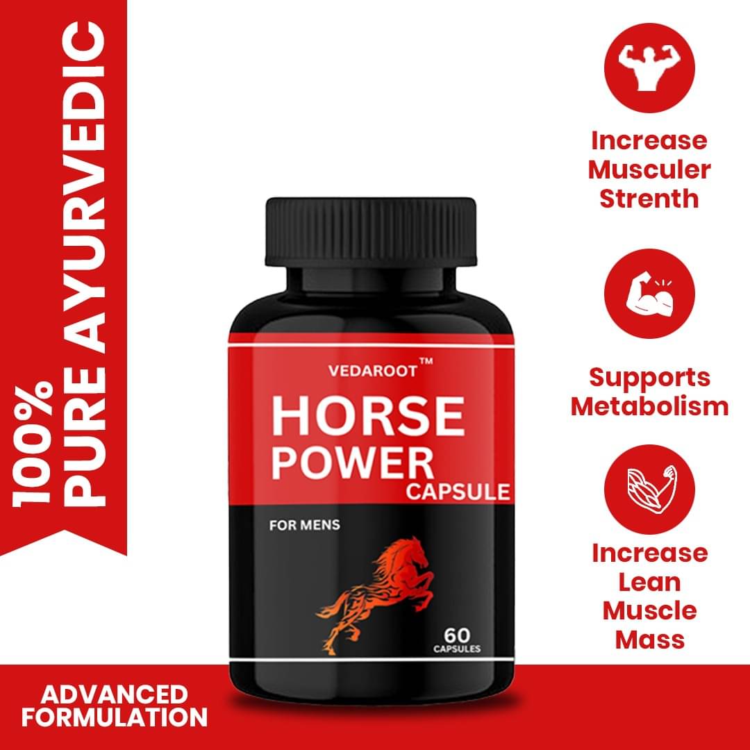 PURE NATURAL & HERBAL HORSE POWER CAPSULES FOR MEN | 60 CAPSULES | 100% NATURAL ENERGY BOOSTER PURE NATURAL & HERBAL HORSE POWER CAPSULES FOR MEN | 60 CAPSULES | 100% NATURAL ENERGY BOOSTER