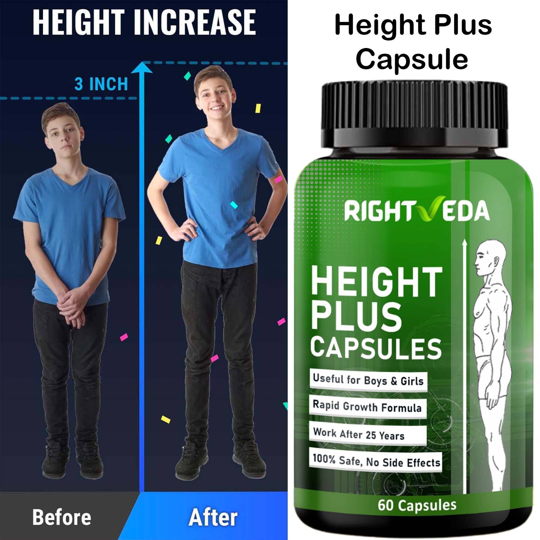 RIGHTVEDA Height Plus Capsule 1 gm Capsule RIGHTVEDA Height Plus Capsule 1 gm Capsule