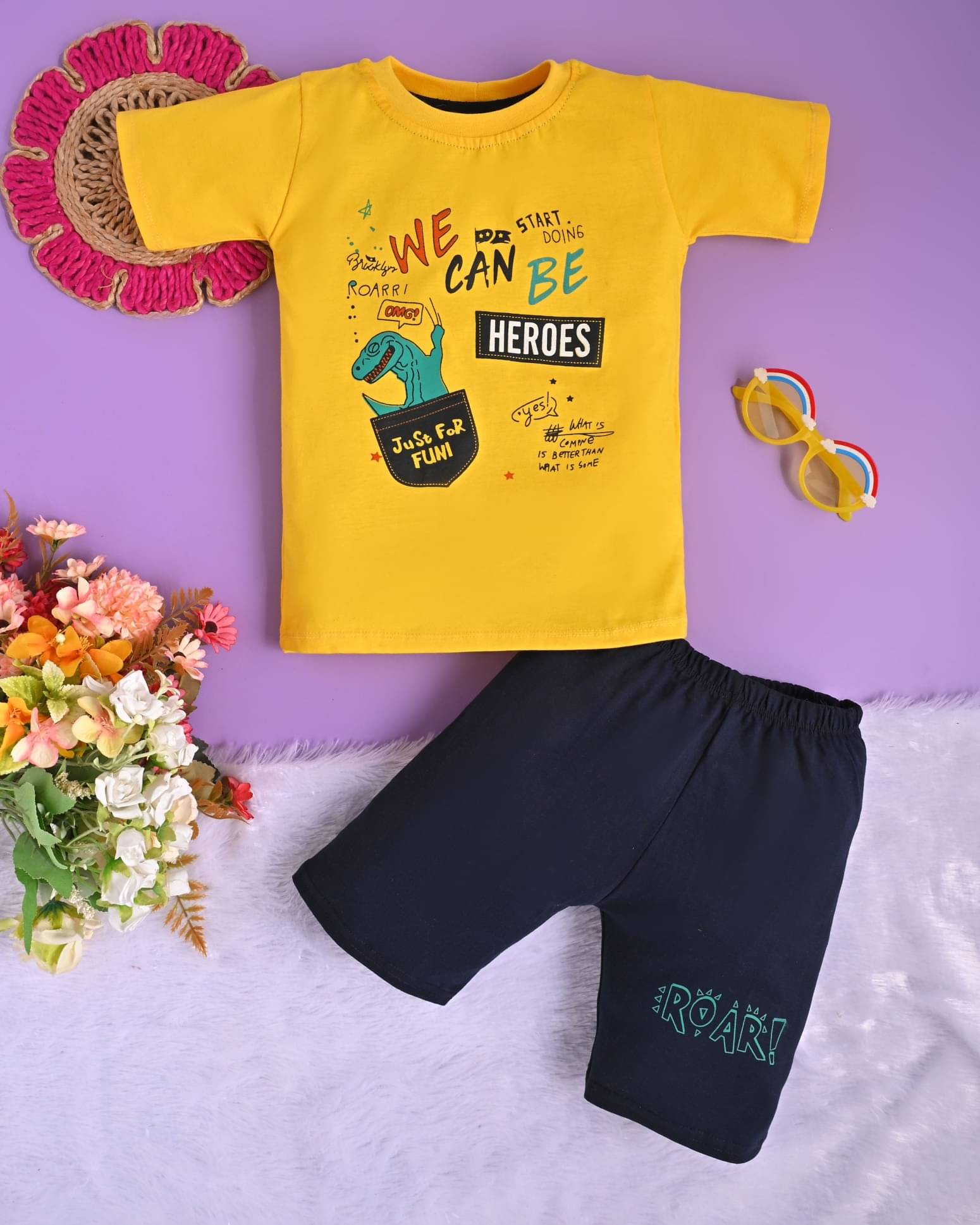     			SM glob Pack of 1 Boys Cotton Blend Polo T-Shirt ( Yellow )