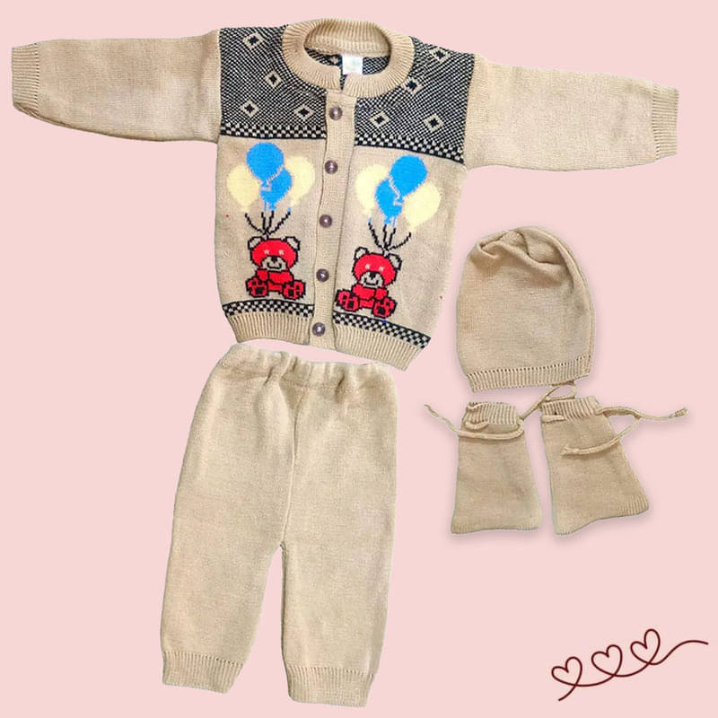     			Shakubhar Pack of 1 Unisex for Baby Woollen Sweater ( Beige )