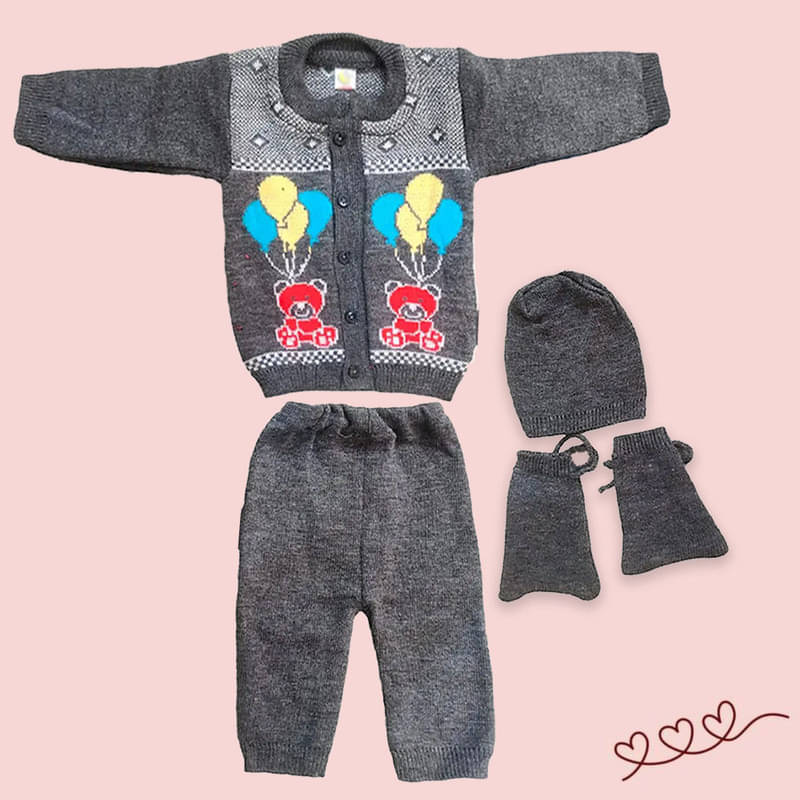     			Shakubhar Pack of 1 Unisex for Baby Woollen Sweater ( Black )
