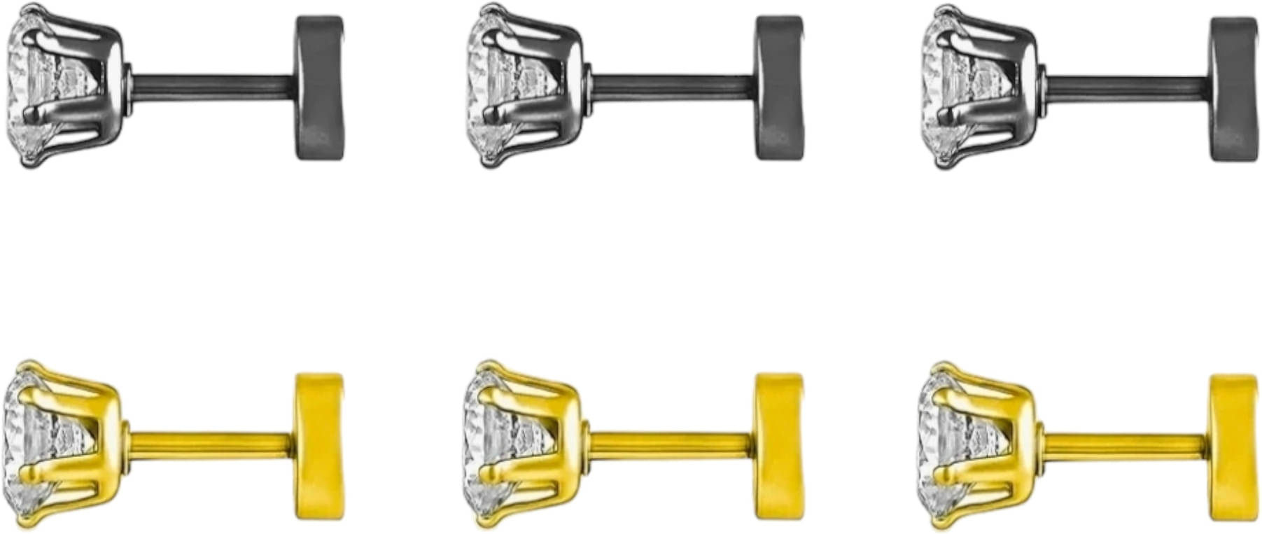     			Shree Ju Multicolor Stud Earrings ( Pack of 3 )