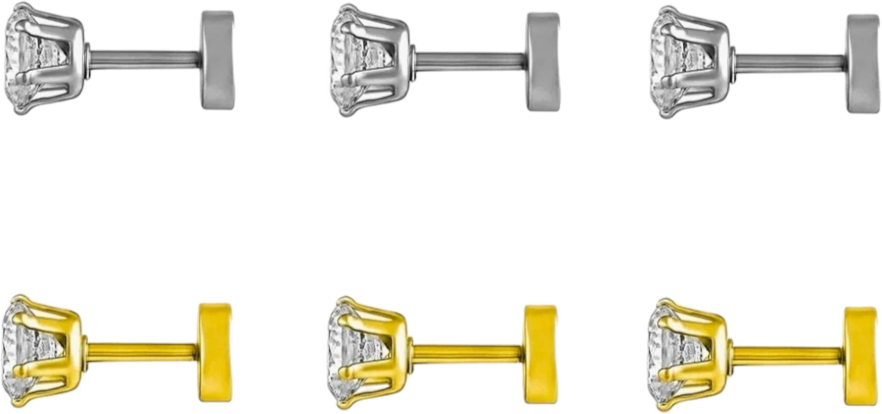     			Shree Ju Multicolor Stud Earrings ( Pack of 3 )