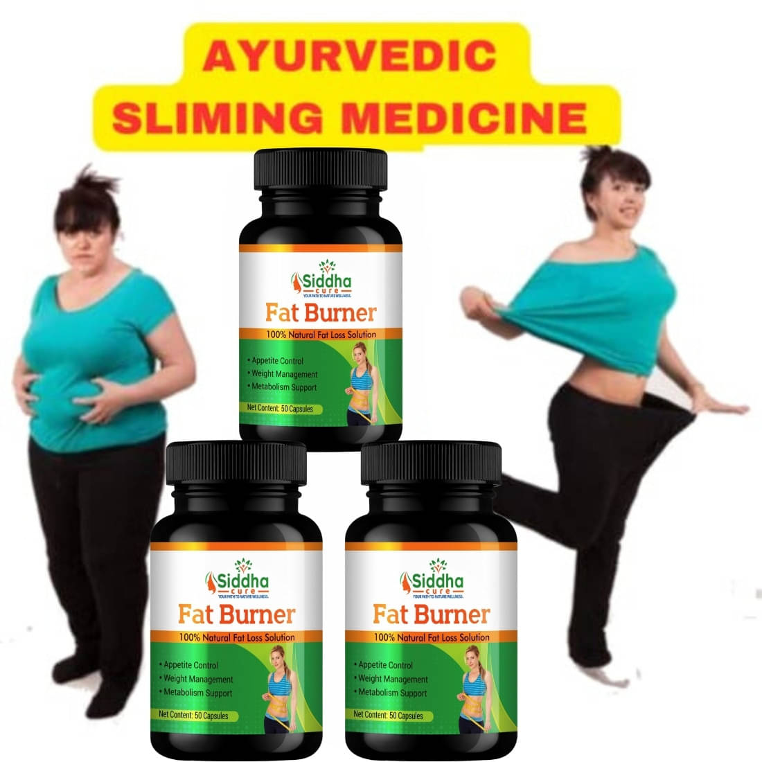     			Siddha cure Capsules For Weight Loss ( Pack of 3 )