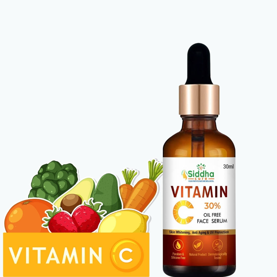Siddha cure Face Serum Vitamin C Daily Care For All Skin Type ( Pack of 1 )     			Siddha cure Face Serum Vitamin C Daily Care For All Skin Type ( Pack of 1 )