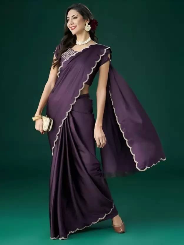 Suali Georgette Self Design Tant Saree With Unstitched Blouse Piece ( Indigo ) Suali Georgette Self Design Tant Saree With Unstitched Blouse Piece ( Indigo )