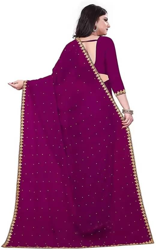 Suali Lycra Printed Goan Kunbi Saree With Unstitched Blouse Piece ( Purple ) Suali Lycra Printed Goan Kunbi Saree With Unstitched Blouse Piece ( Purple )