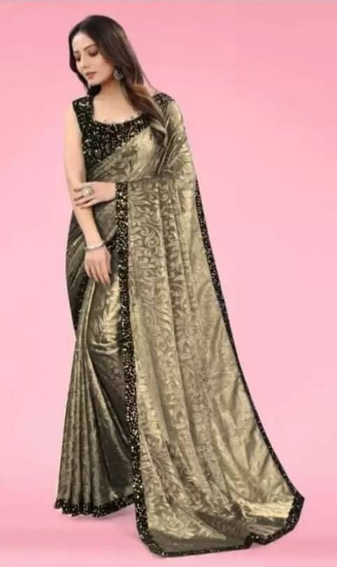     			Suali Lycra Self Design Goan Kunbi Saree With Unstitched Blouse Piece ( Cream )