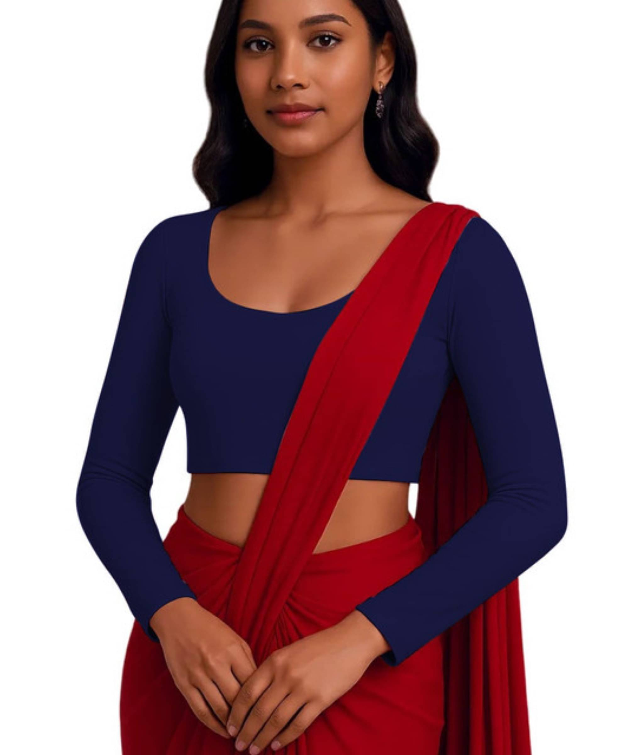 THE BLAZZE Women's Cotton Crop Top ( Blue )     			THE BLAZZE Women's Cotton Crop Top ( Blue )