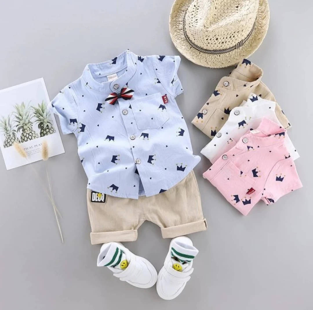 VIKITA ENTERPRISE Pack of 1 Baby Boys Cotton Blend Shirt & Shorts Set ( Grey ) VIKITA ENTERPRISE Pack of 1 Baby Boys Cotton Blend Shirt & Shorts Set ( Grey )