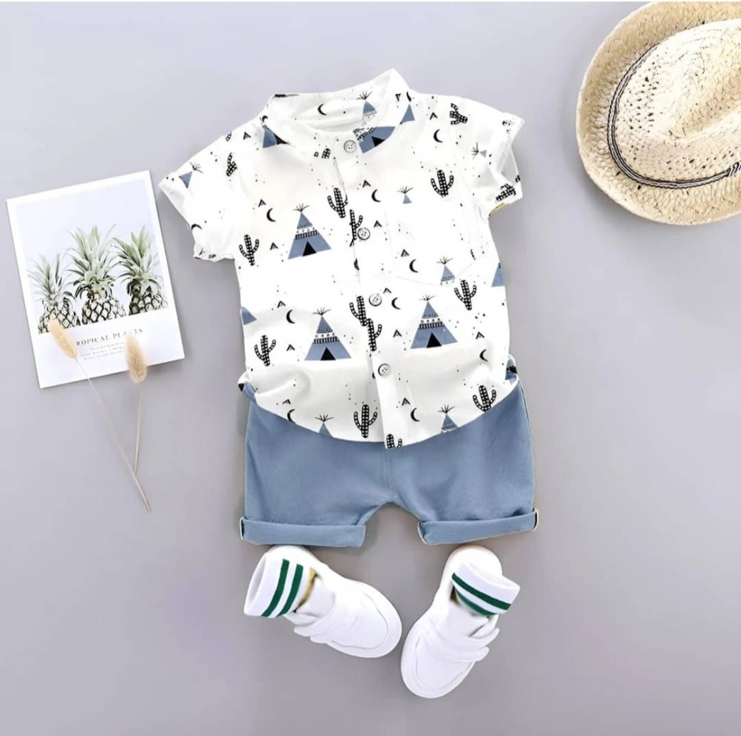     			VIKITA ENTERPRISE Pack of 1 Unisex Cotton Blend Shirt & Shorts Set ( Multicolor )