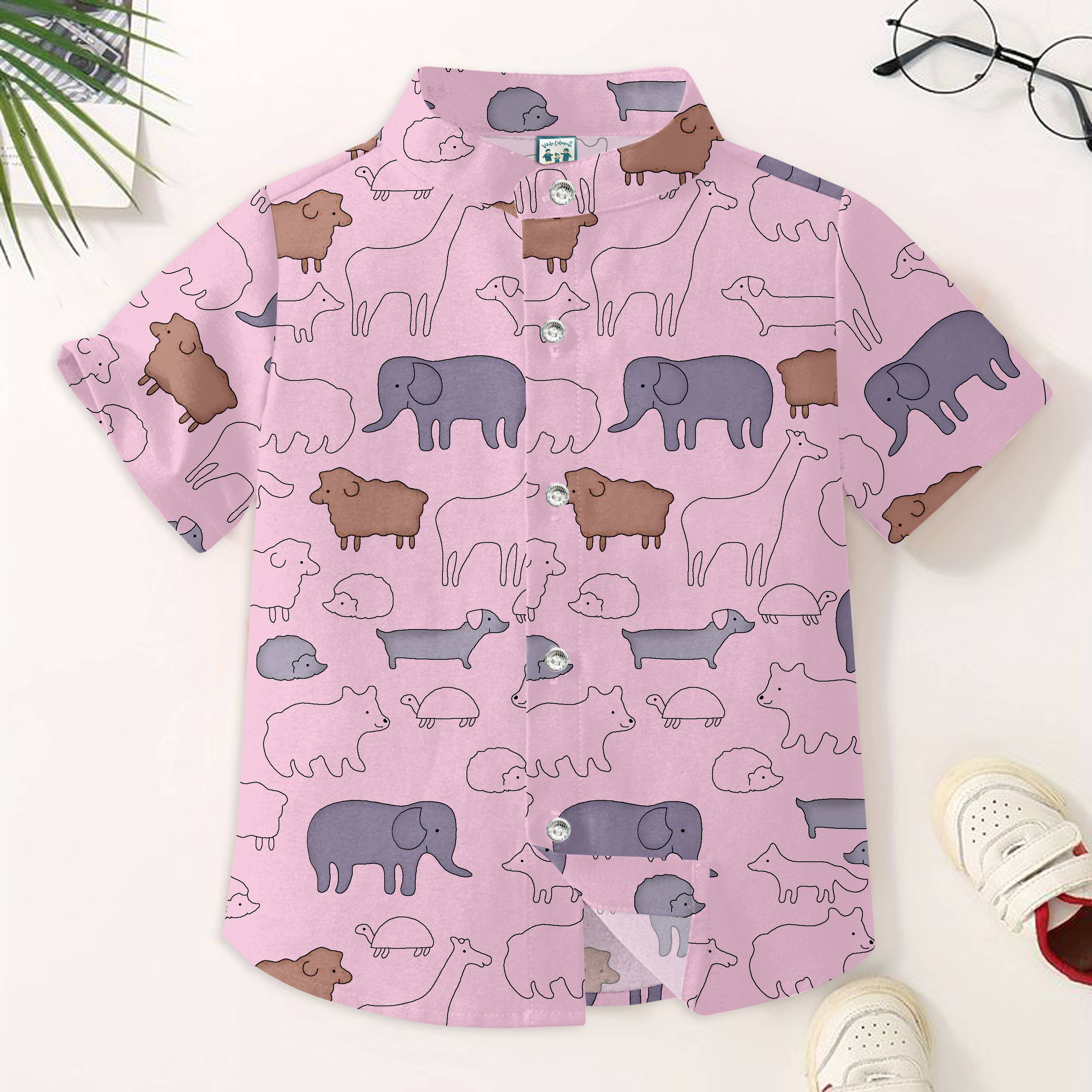 VIKITA ENTERPRISE Pack of 1 Baby Boys Cotton Blend Half Sleeves Shirt ( Multicolor ) VIKITA ENTERPRISE Pack of 1 Baby Boys Cotton Blend Half Sleeves Shirt ( Multicolor )