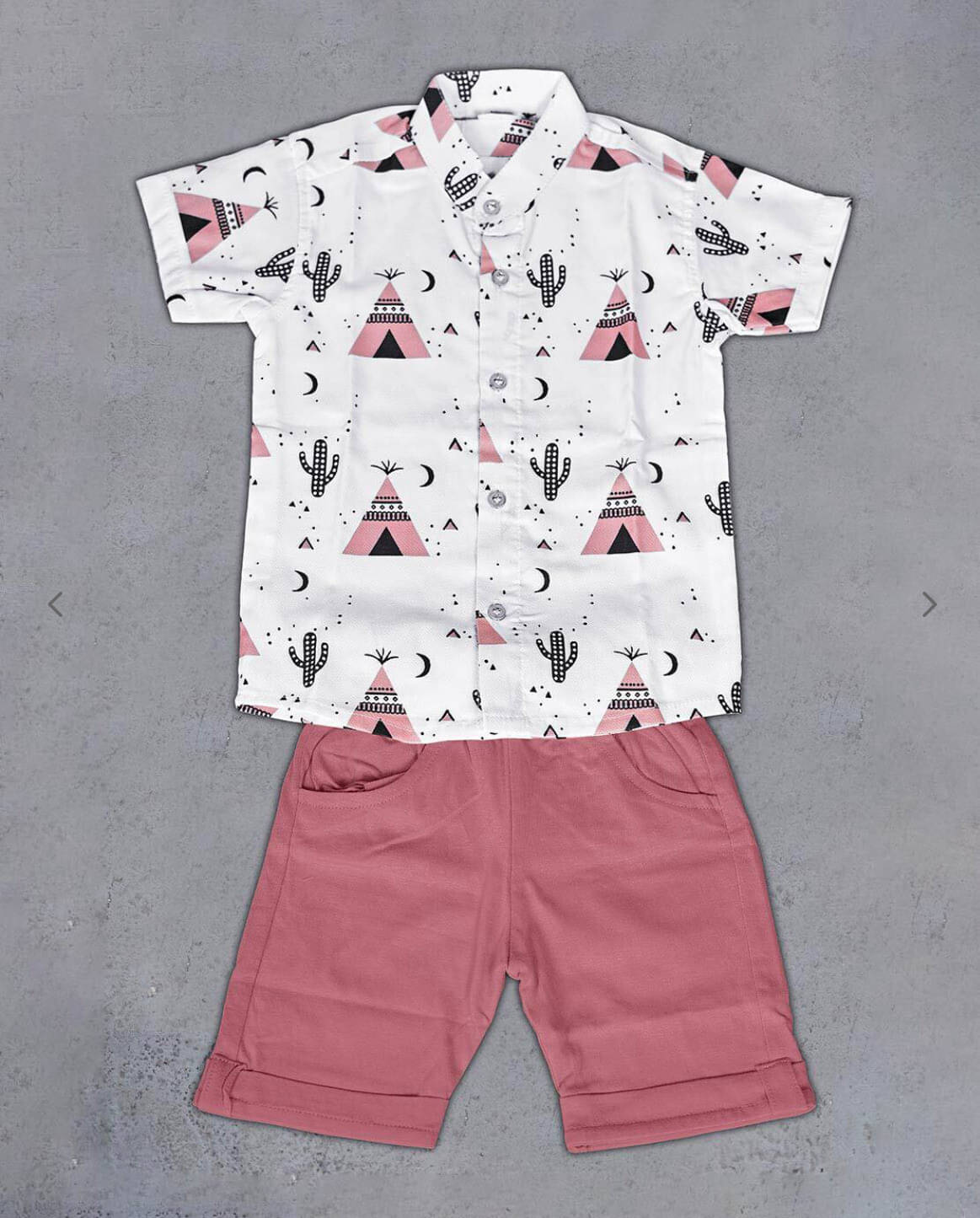     			VIKITA ENTERPRISE Pack of 1 Unisex Cotton Blend Shirt & Shorts Set ( Pink )