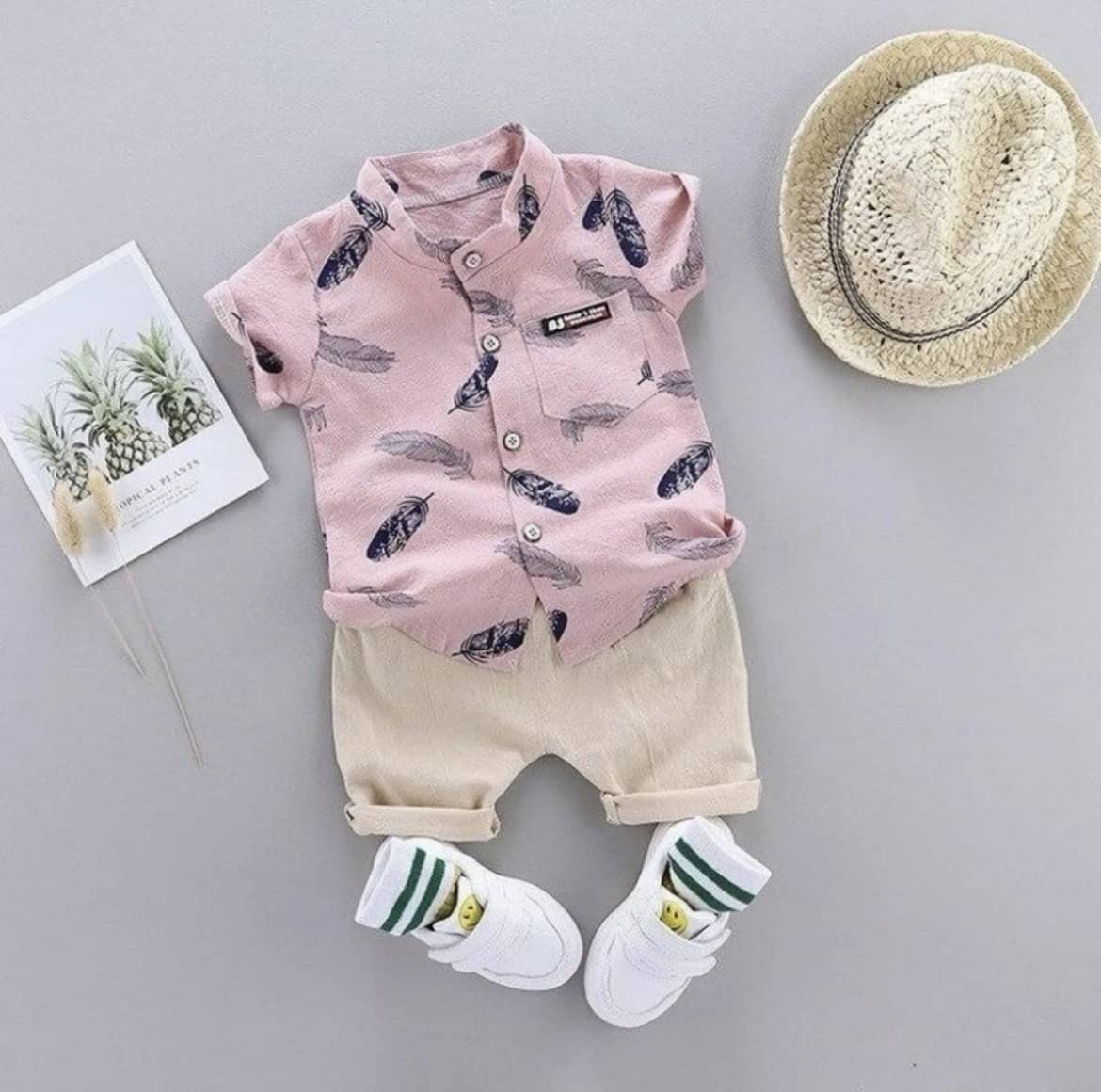 VIKITA ENTERPRISE Pack of 1 Boys Cotton Blend Shirt & Shorts Set ( Pink ) VIKITA ENTERPRISE Pack of 1 Boys Cotton Blend Shirt & Shorts Set ( Pink )