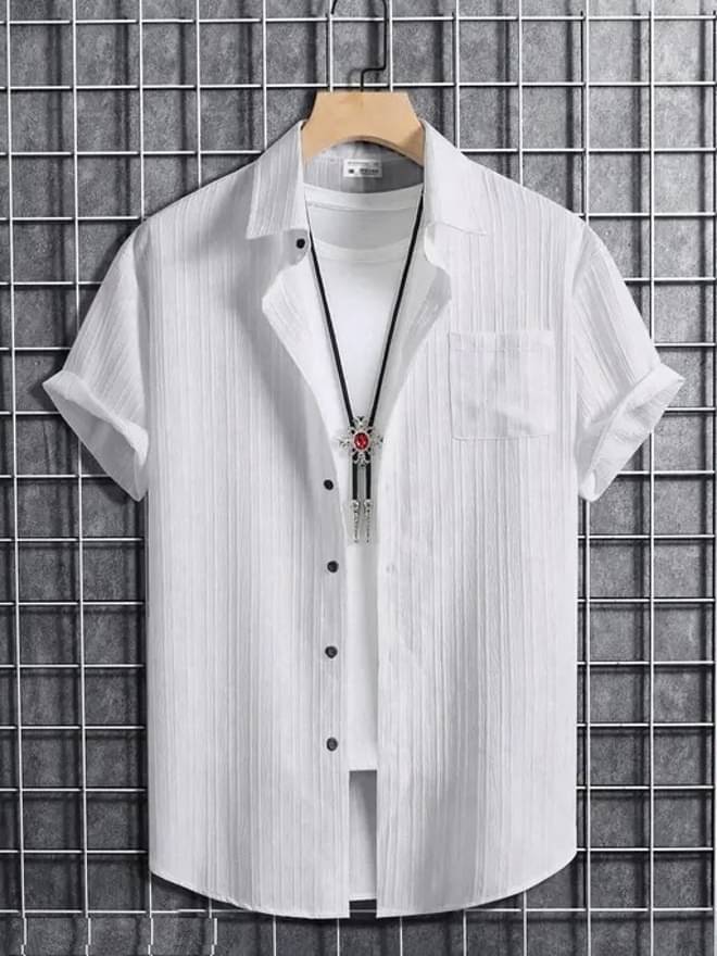VIKITA ENTERPRISE Pack of 1 Boys Cotton Blend Half Sleeves Shirt ( White ) VIKITA ENTERPRISE Pack of 1 Boys Cotton Blend Half Sleeves Shirt ( White )