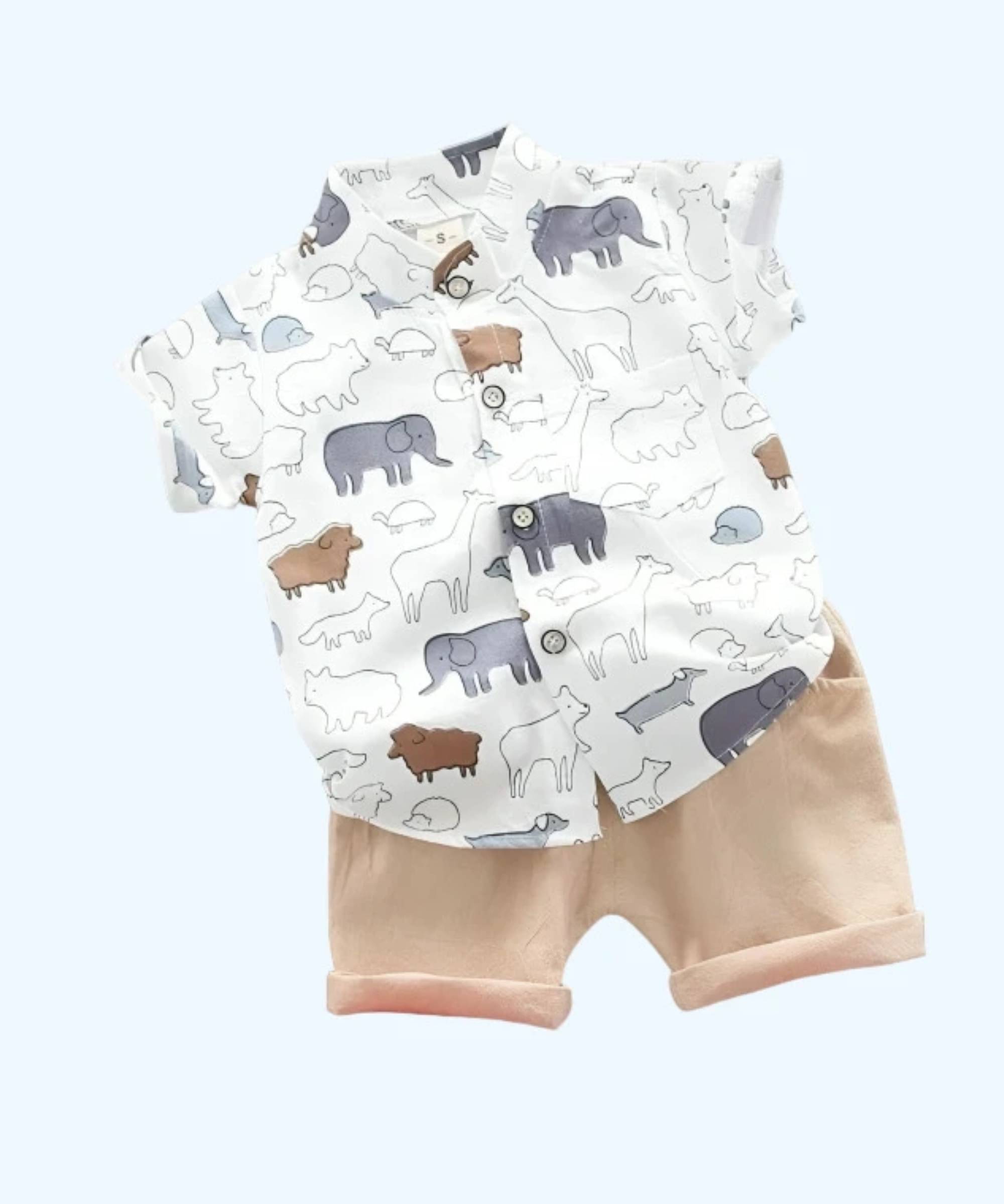 VIKITA ENTERPRISE Pack of 1 Boys Cotton Blend Shirt & Shorts Set ( Grey ) VIKITA ENTERPRISE Pack of 1 Boys Cotton Blend Shirt & Shorts Set ( Grey )