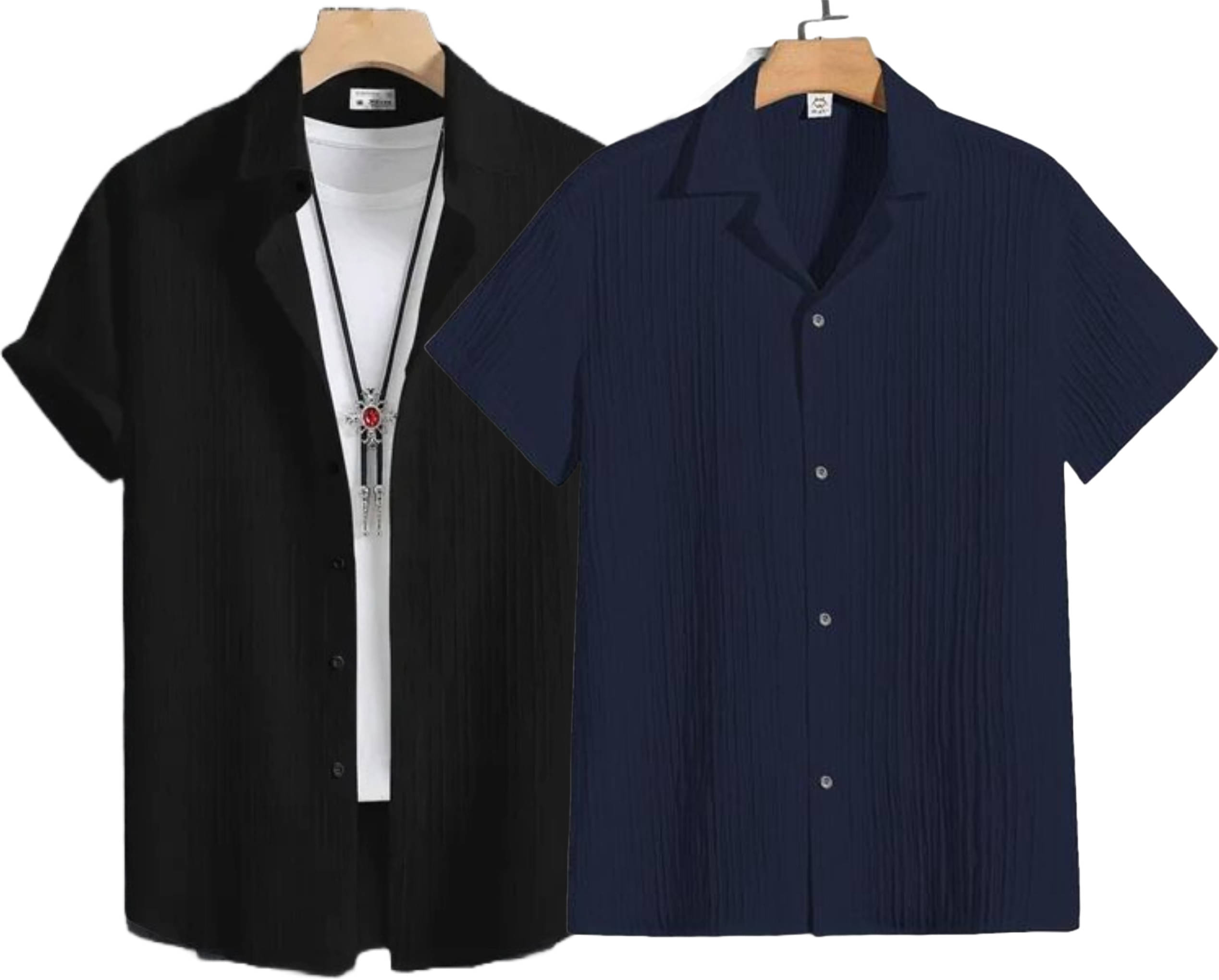 VIKITA ENTERPRISE Pack of 2 Boys Cotton Blend Half Sleeves Shirt ( Multicolor ) VIKITA ENTERPRISE Pack of 2 Boys Cotton Blend Half Sleeves Shirt ( Multicolor )