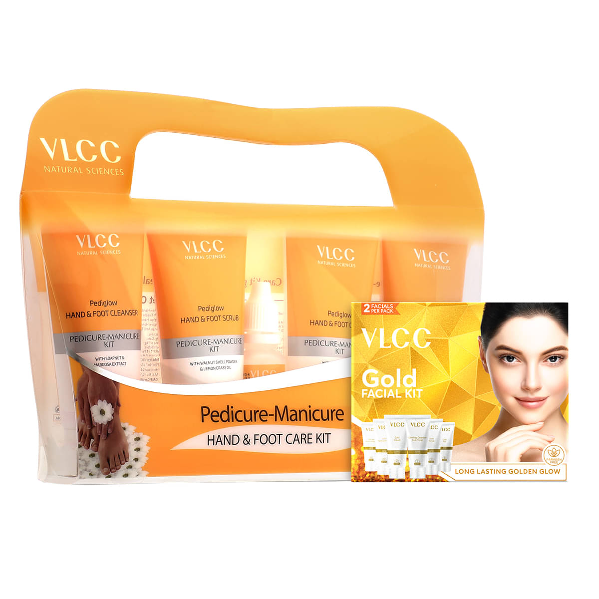     			VLCC Salon At Home Combo - Gold Facial Kit - 60 g & Manicure & Pedicure Kit - 210 g