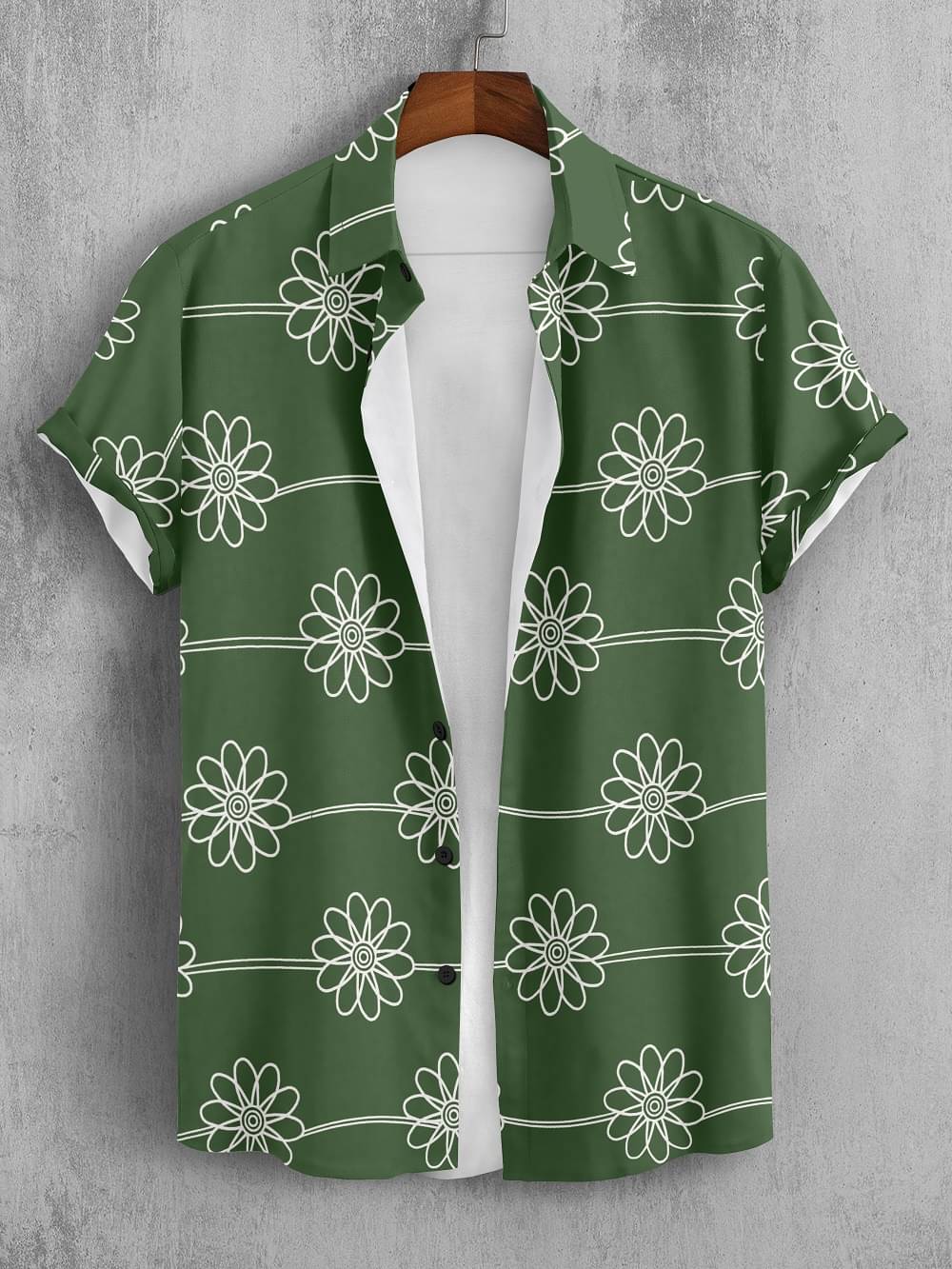 Zonanza Polyester Regular Fit Printed Half Sleeves Men's Casual Shirt - Green ( Pack of 1 ) Zonanza Polyester Regular Fit Printed Half Sleeves Men's Casual Shirt - Green ( Pack of 1 )