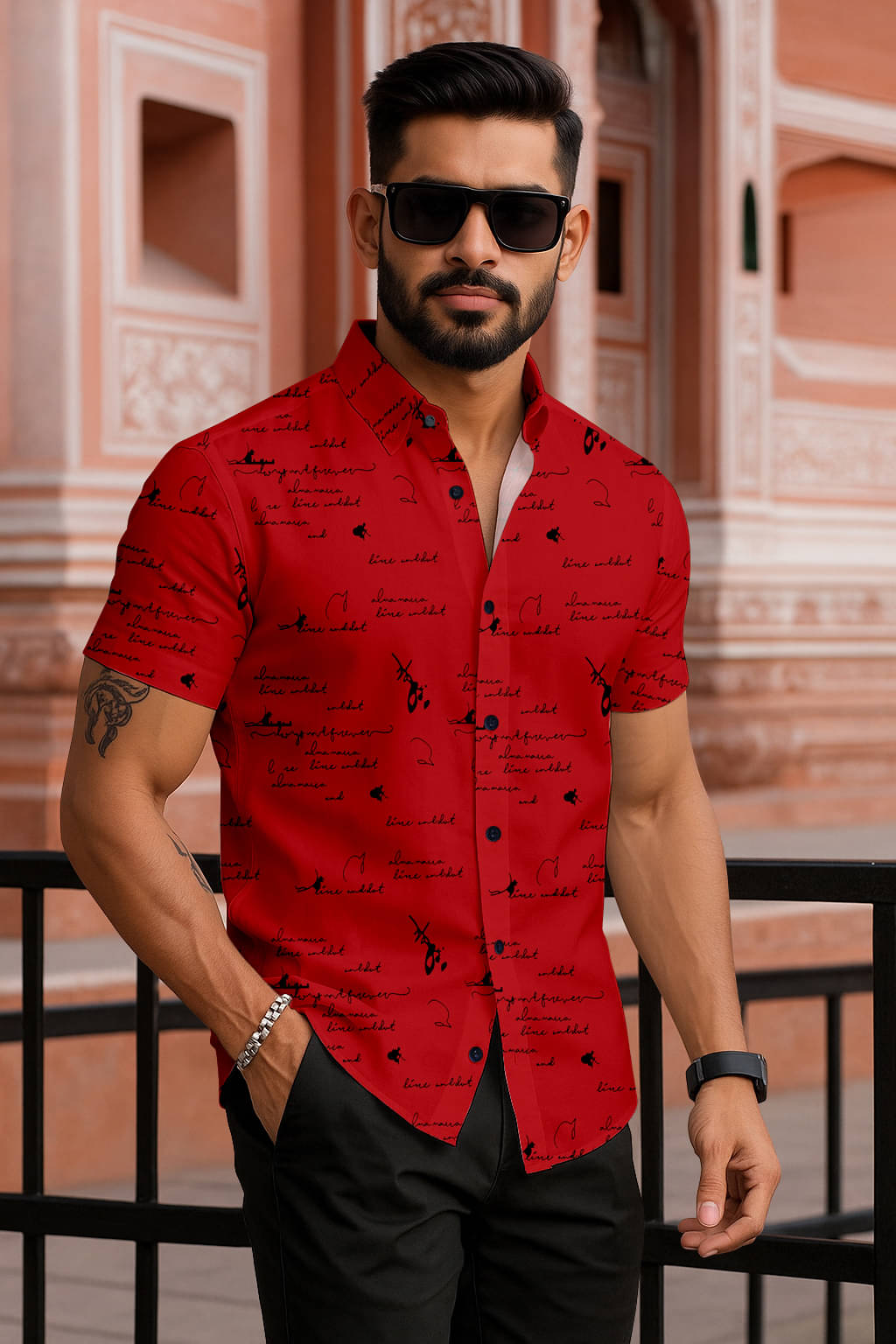 Zonanza Polyester Regular Fit Printed Half Sleeves Men's Casual Shirt - Red ( Pack of 1 )     			Zonanza Polyester Regular Fit Printed Half Sleeves Men's Casual Shirt - Red ( Pack of 1 )