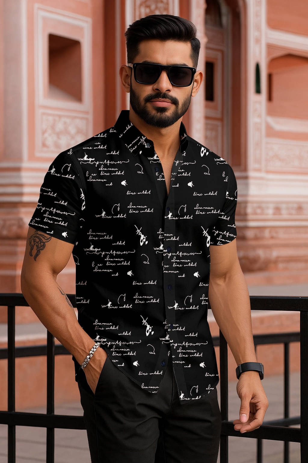 Zonanza Polyester Regular Fit Printed Half Sleeves Men's Casual Shirt - Black ( Pack of 1 ) Zonanza Polyester Regular Fit Printed Half Sleeves Men's Casual Shirt - Black ( Pack of 1 )