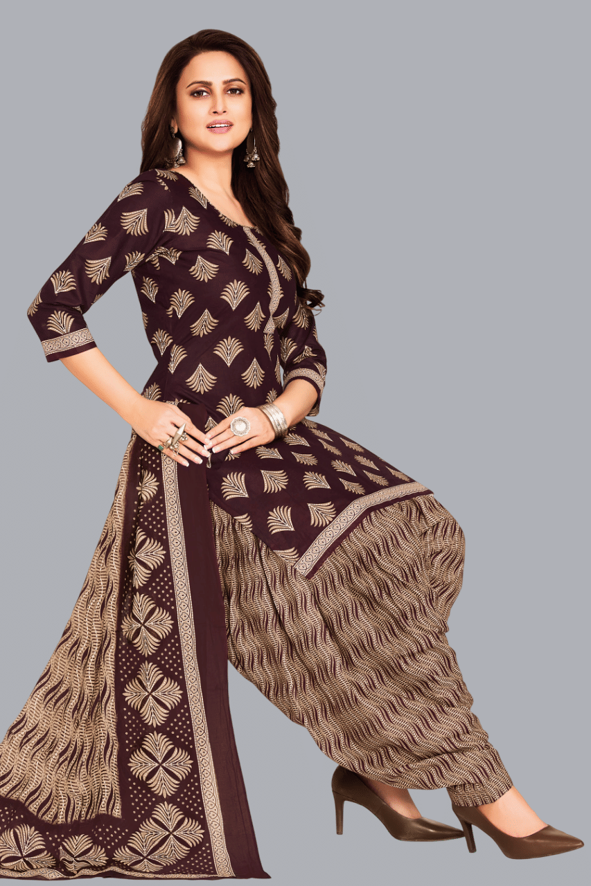     			shree jeenmata collection Women Cotton Unstitched Dress Material ( Maroon )