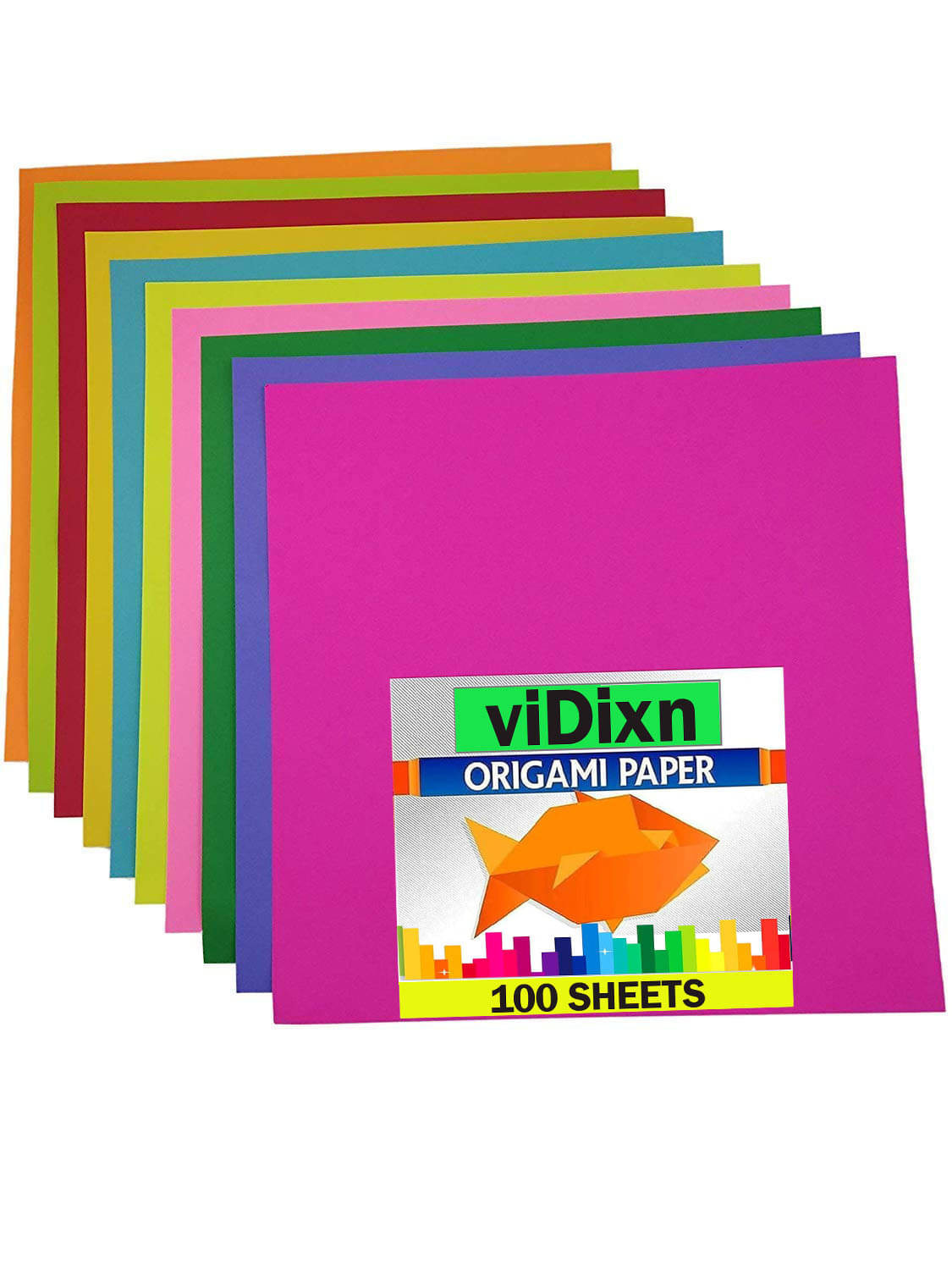 viDixn (VDX-8) DIY Square Origami Paper Double Sides Solid Color Folding Paper Multicolor Kids Handmade Scrapbooking Craft Accessories Unruled (15 x 15) Origami Paper (Mixed Color_ 100-Pcs_Pack of 1) viDixn (VDX-8) DIY Square Origami Paper Double Sides Solid Color Folding Paper Multicolor Kids Handmade Scrapbooking Craft Accessories Unruled (15 x 15) Origami Paper (Mixed Color_ 100-Pcs_Pack of 1)