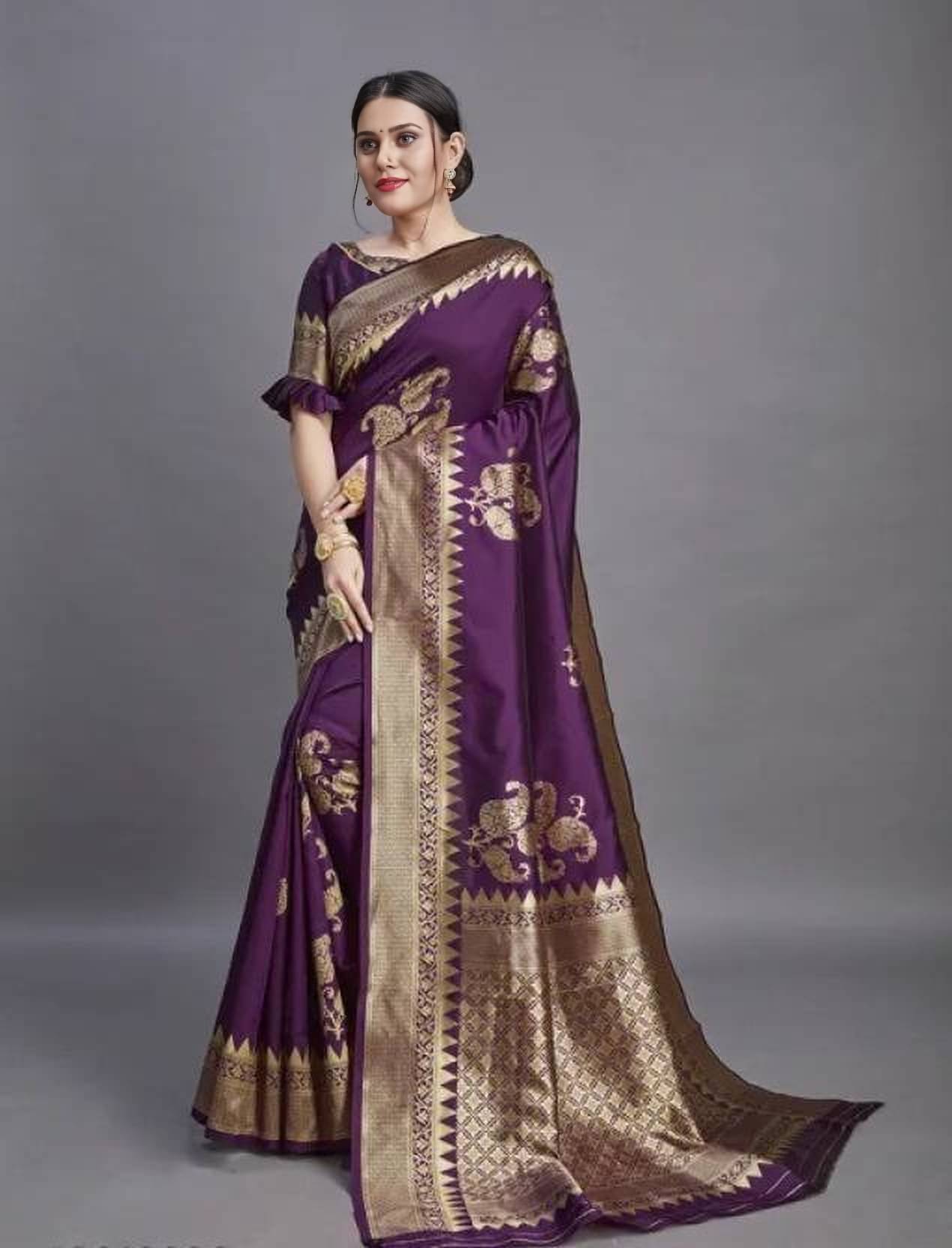 Aika Jacquard Embellished Banarasi saree With Unstitched Blouse Piece ( Multicolor 2 )     			Aika Jacquard Embellished Banarasi saree With Unstitched Blouse Piece ( Multicolor 2 )