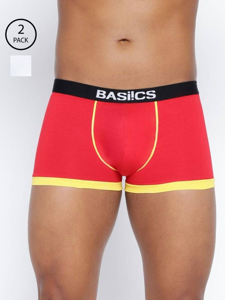     			BASIICS By La Intimo Pack of 2 Cotton Blend Trunks For Men's ( Multicolor5 )