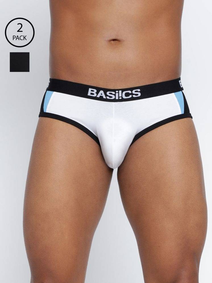     			BASIICS By La Intimo Pack of 2 Cotton Blend Briefs For Men's ( Multicolor3 )
