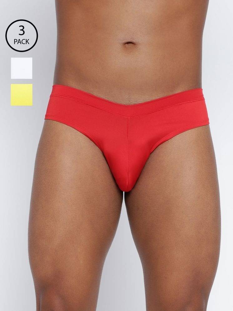 BASIICS By La Intimo Pack of 3 Polyester Briefs For Men's ( Multicolor10 ) BASIICS By La Intimo Pack of 3 Polyester Briefs For Men's ( Multicolor10 )