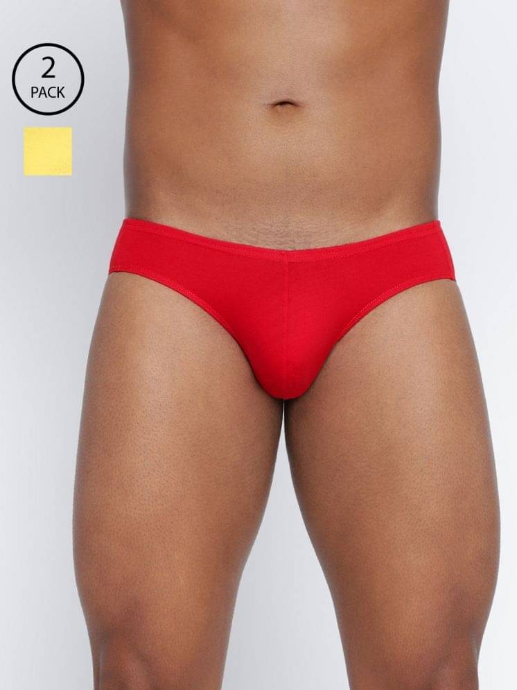     			BASIICS By La Intimo Pack of 2 Cotton Blend Briefs For Men's ( Multicolor4 )