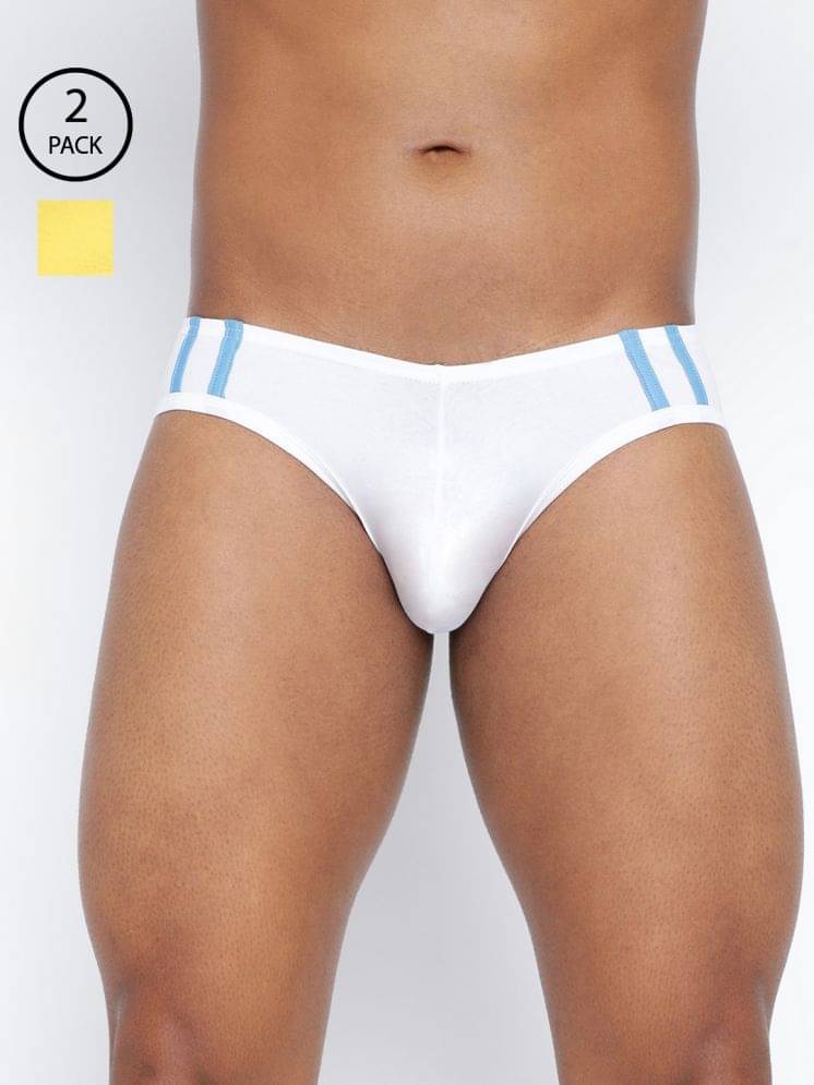 BASIICS By La Intimo Pack of 2 Cotton Blend Briefs For Men's ( Multicolor5 ) BASIICS By La Intimo Pack of 2 Cotton Blend Briefs For Men's ( Multicolor5 )