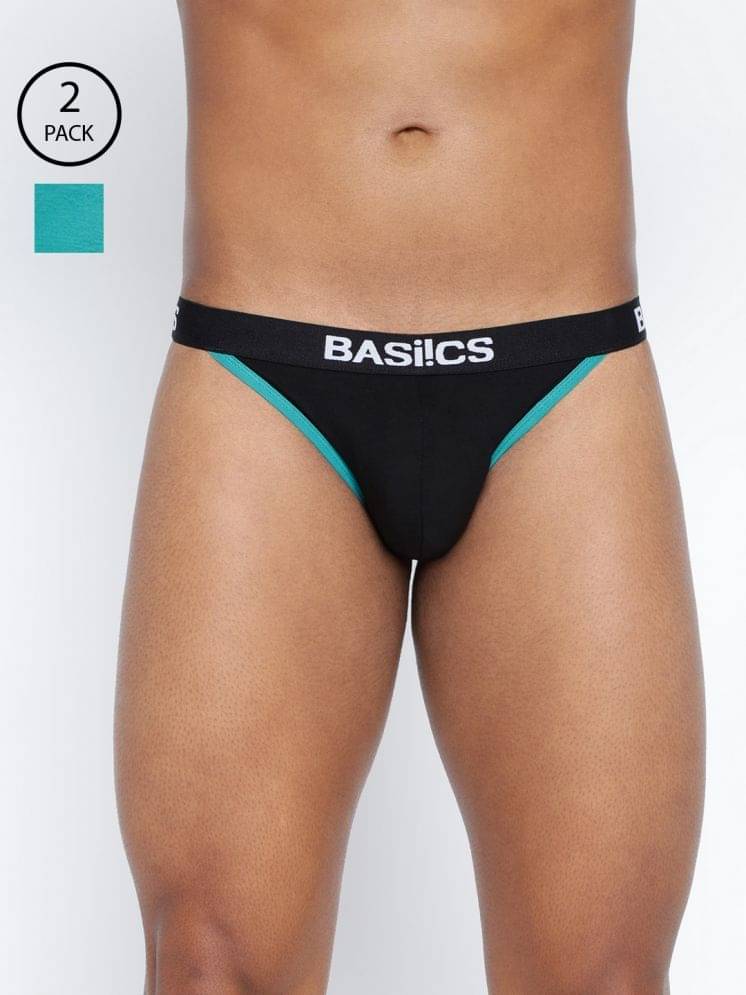     			BASIICS By La Intimo Pack of 2 Cotton Blend Briefs For Men's ( Multicolor3 )