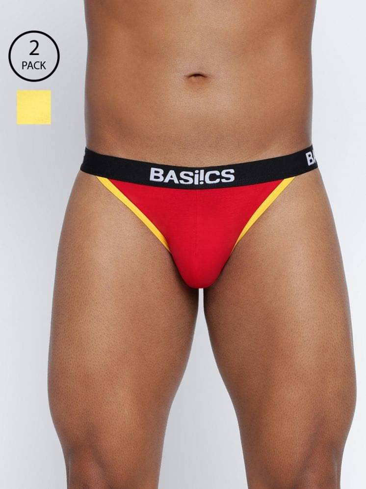     			BASIICS By La Intimo Pack of 2 Cotton Blend Briefs For Men's ( Multicolor5 )