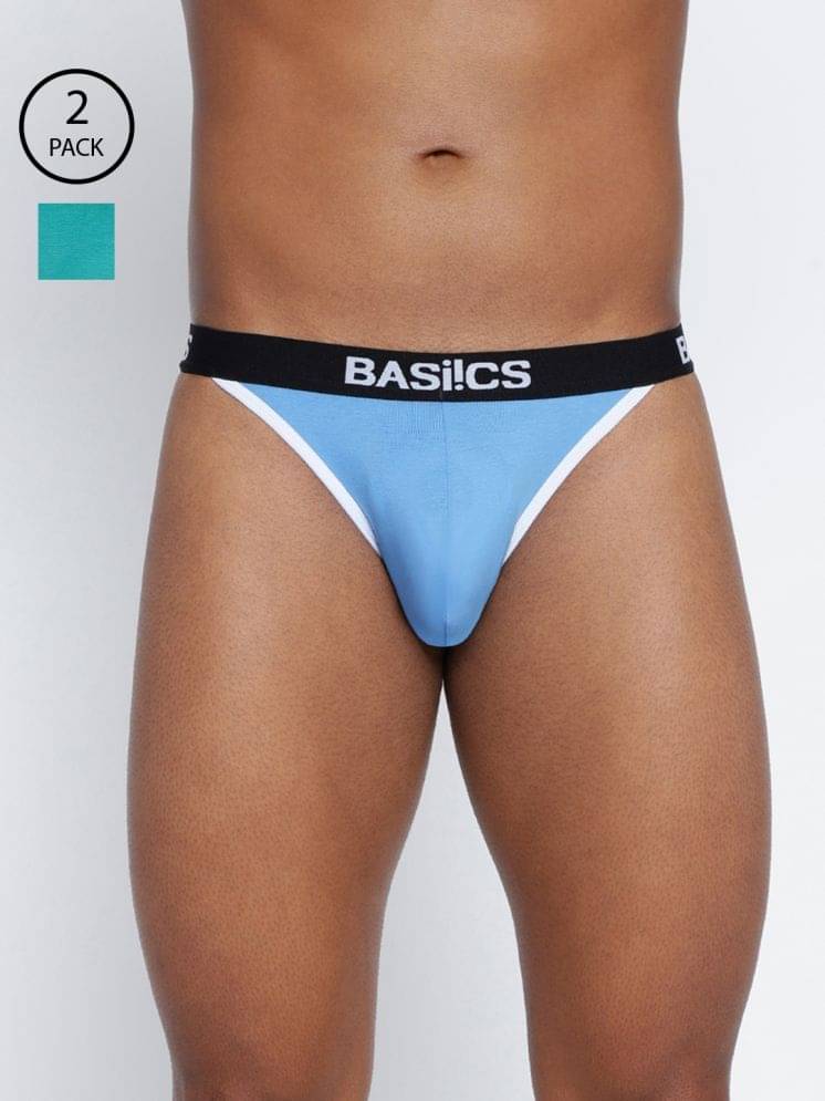     			BASIICS By La Intimo Pack of 2 Cotton Blend Briefs For Men's ( Multicolor1 )
