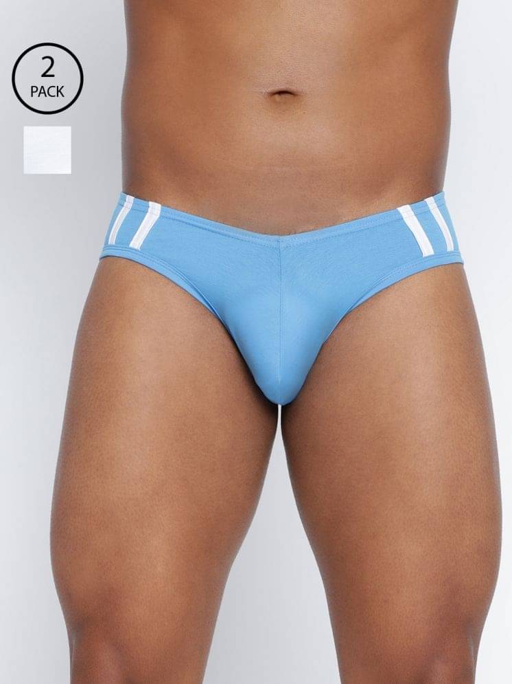     			BASIICS By La Intimo Pack of 2 Cotton Blend Briefs For Men's ( Multicolor1 )