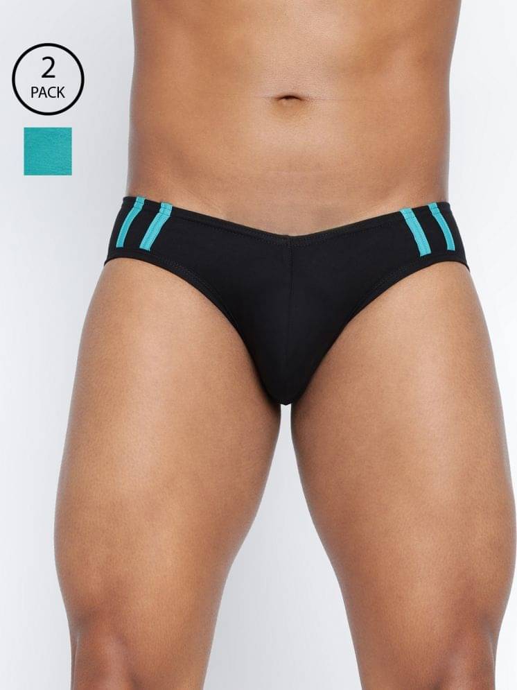     			BASIICS By La Intimo Pack of 2 Cotton Blend Briefs For Men's ( Multicolor2 )