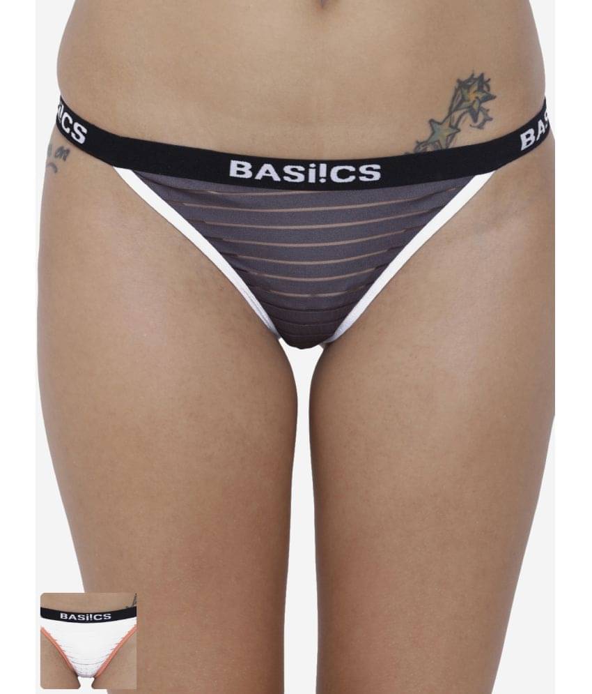 BASIICS By La Intimo Pack of 2 Polyester Thongs For Women ( Multicolor7 ) BASIICS By La Intimo Pack of 2 Polyester Thongs For Women ( Multicolor7 )