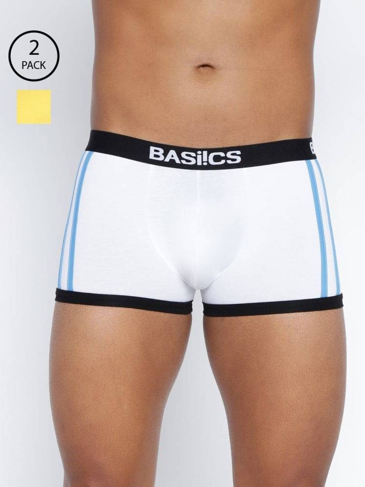 BASIICS By La Intimo Pack of 2 Cotton Blend Trunks For Men's ( Multicolor5 ) BASIICS By La Intimo Pack of 2 Cotton Blend Trunks For Men's ( Multicolor5 )