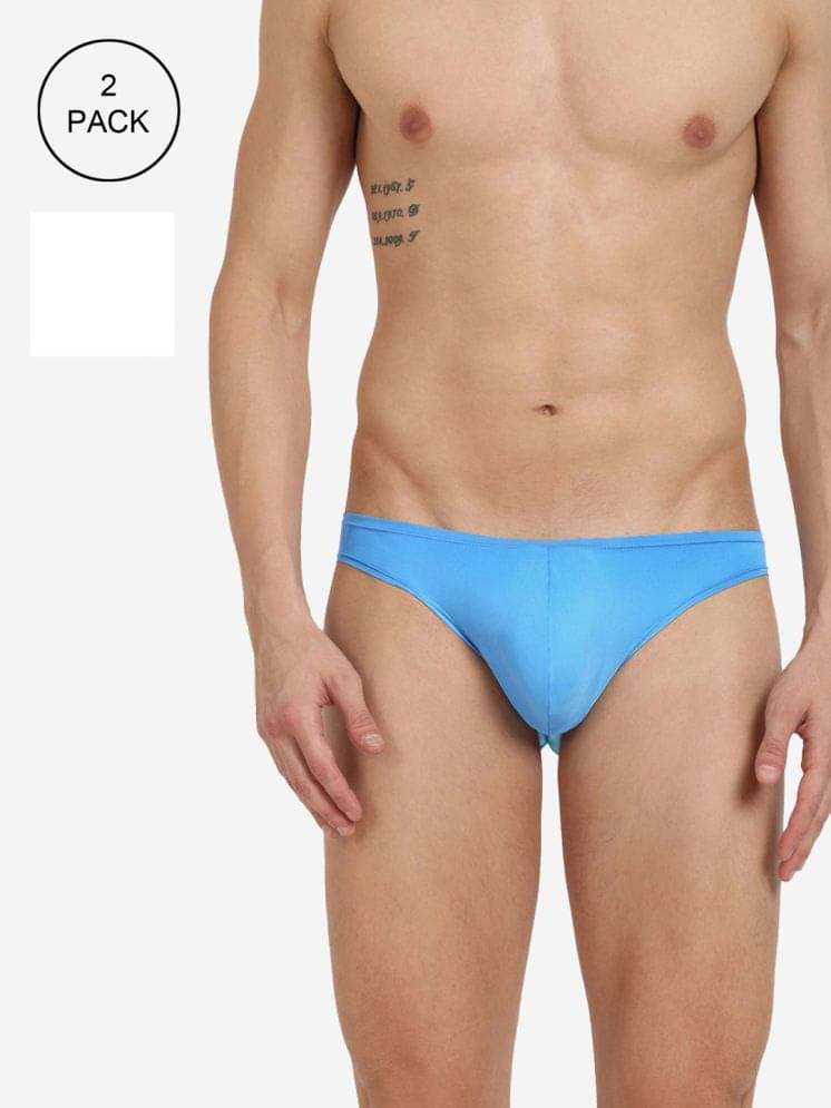 BASIICS By La Intimo Pack of 2 Polyester Bikini For Men's ( Multicolor1 ) BASIICS By La Intimo Pack of 2 Polyester Bikini For Men's ( Multicolor1 )